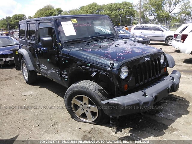 1C4BJWDG2CL181850 - 2012 JEEP WRANGLER UNLIMITE SPORT BLACK photo 1