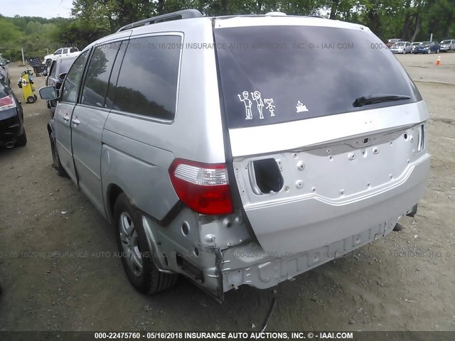 5FNRL38787B071296 - 2007 HONDA ODYSSEY EXL SILVER photo 3