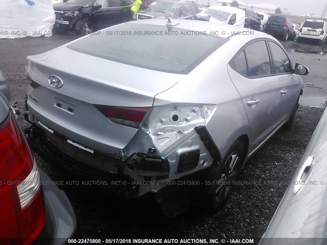 5NPD84LF3JH314666 - 2018 HYUNDAI ELANTRA SEL/VALUE/LIMITED SILVER photo 4