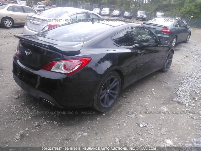 KMHHU6KH7AU015856 - 2010 HYUNDAI GENESIS COUPE 3.8L BLACK photo 4