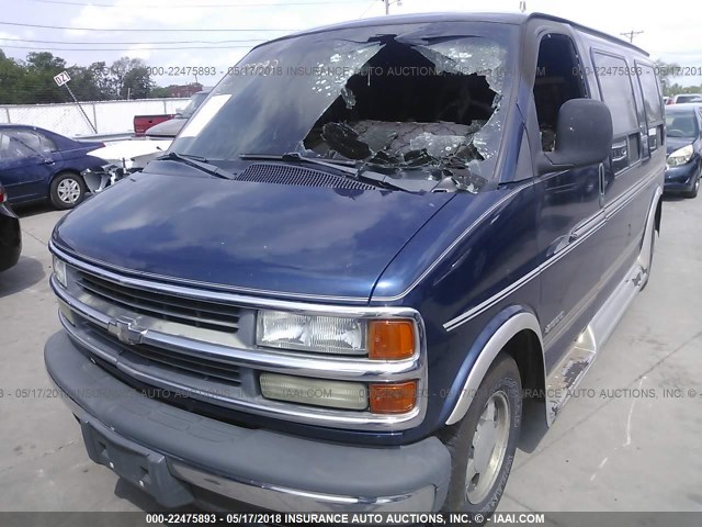 1GBFG15M721203671 - 2002 CHEVROLET EXPRESS G1500  BLUE photo 6