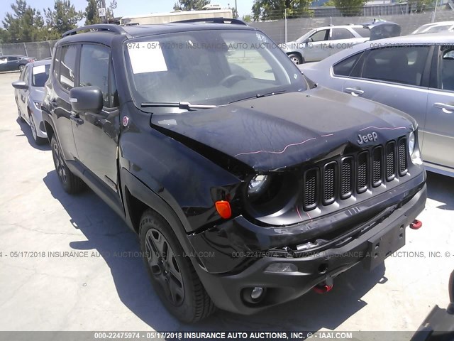 ZACCJBCB9JPG68815 - 2018 JEEP RENEGADE TRAILHAWK BLACK photo 1