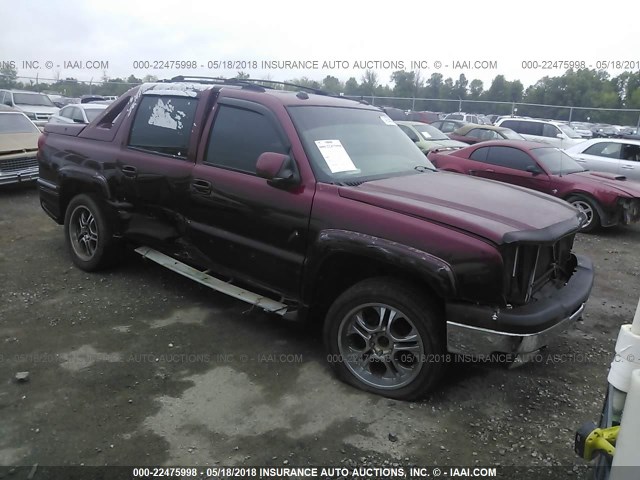 3GNEK12T04G288480 - 2004 CHEVROLET AVALANCHE K1500 MAROON photo 1