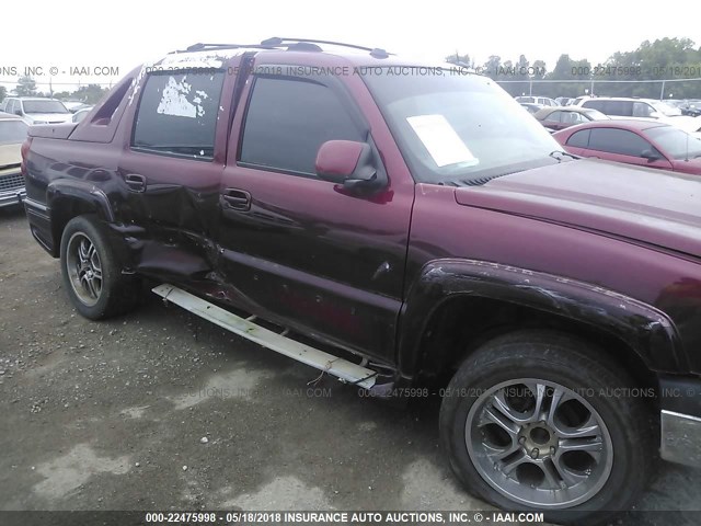 3GNEK12T04G288480 - 2004 CHEVROLET AVALANCHE K1500 MAROON photo 6