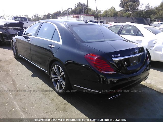 WDDUG8CB9GA205433 - 2016 MERCEDES-BENZ S 550 BLACK photo 3