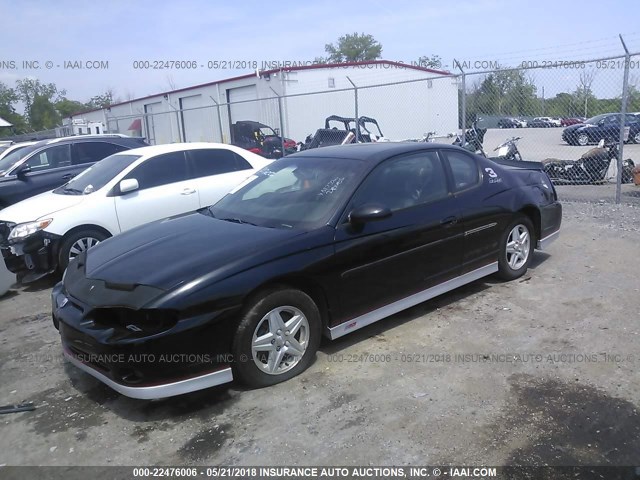2G1WX15K629254612 - 2002 CHEVROLET MONTE CARLO SS შავი ფოტო 2