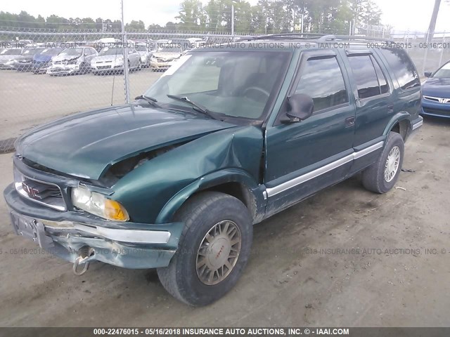 1GKDT13W9V2541871 - 1997 GMC JIMMY GREEN photo 2