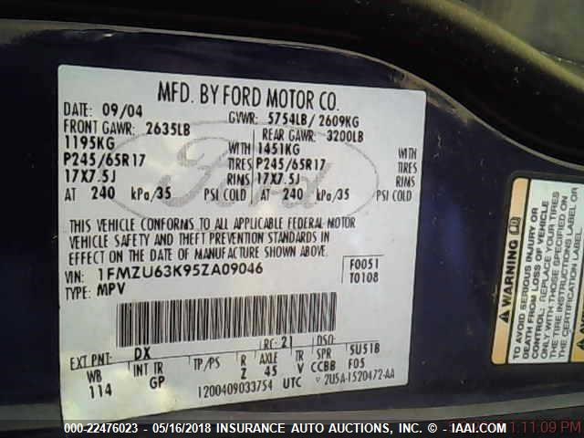 1FMZU63K95ZA09046 - 2005 FORD EXPLORER XLT/XLT SPORT/NBX Unknown photo 8