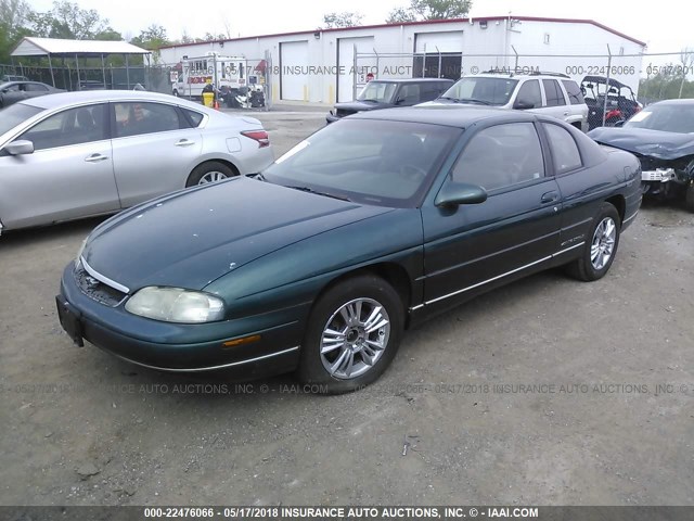 2G1WW12MXX9297205 - 1999 CHEVROLET MONTE CARLO LS მწვანე ფოტო 2