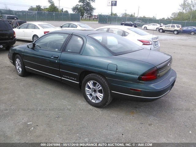 2G1WW12MXX9297205 - 1999 CHEVROLET MONTE CARLO LS მწვანე ფოტო 3