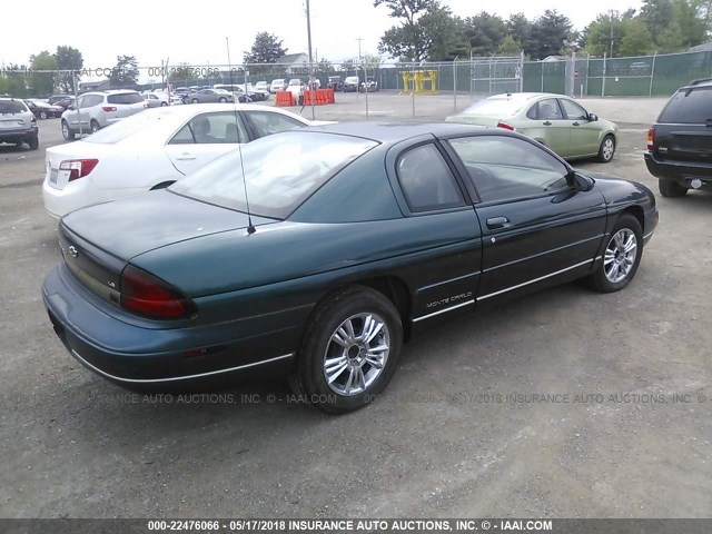 2G1WW12MXX9297205 - 1999 CHEVROLET MONTE CARLO LS მწვანე ფოტო 4