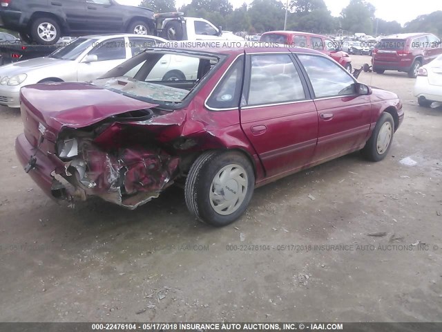 1FALP52U5SA159282 - 1995 FORD TAURUS GL/SE RED photo 4