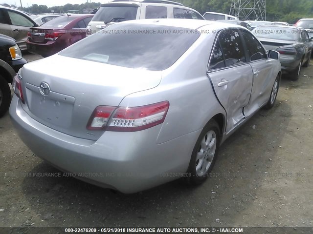 4T1BF3EK9AU079757 - 2010 TOYOTA CAMRY SE/LE/XLE SILVER photo 4