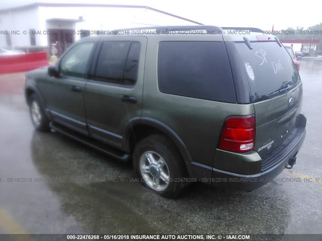1FMZU73K63UA36513 - 2003 FORD EXPLORER XLT/XLT SPORT/NBX GREEN photo 3