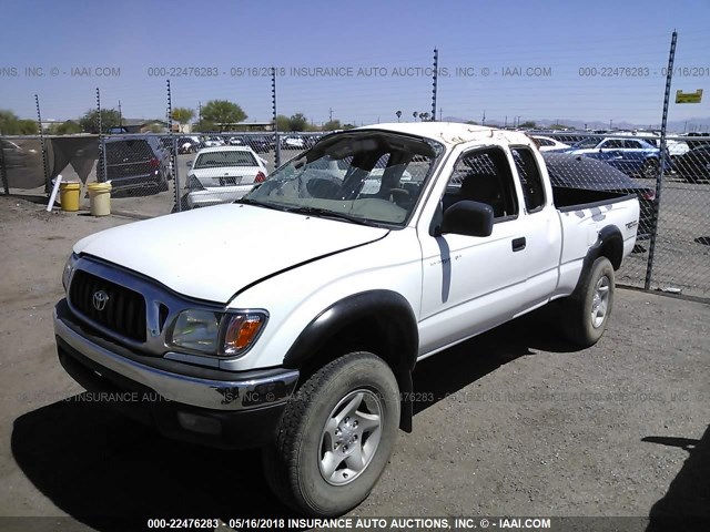 5TESN92N82Z891312 - 2002 TOYOTA TACOMA XTRACAB PRERUNNER თეთრი ფოტო 2