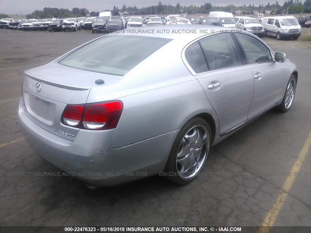 JTHCH96S460018897 - 2006 LEXUS GS GENERATION 200 300 SILVER photo 4