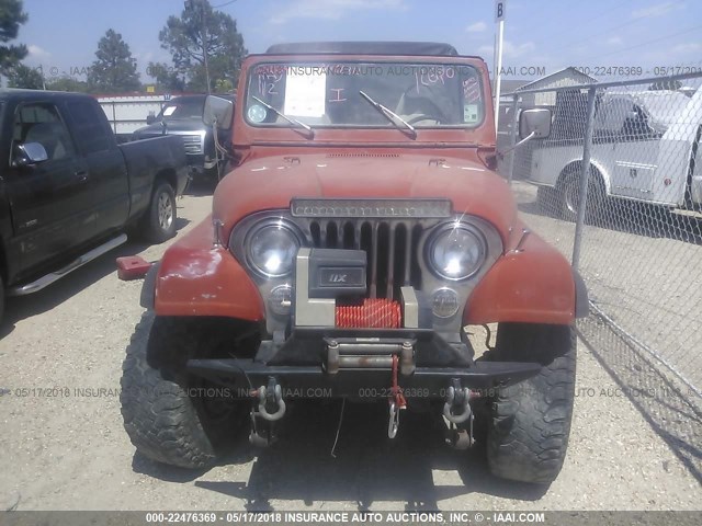 1JCCM87E3GT070004 - 1986 JEEP JEEP CJ7 RED photo 6