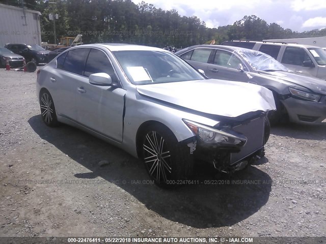 JN1BV7AP8EM677900 - 2014 INFINITI Q50 PREMIUM/SPORT SILVER photo 1