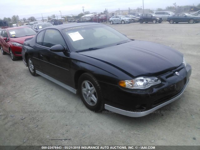 2G1WX12K739118270 - 2003 CHEVROLET MONTE CARLO SS BLACK photo 1