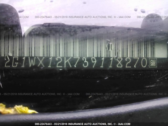 2G1WX12K739118270 - 2003 CHEVROLET MONTE CARLO SS შავი ფოტო 9