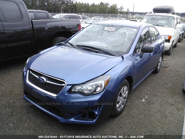 JF1GJAA67GH002690 - 2016 SUBARU IMPREZA BLUE photo 2