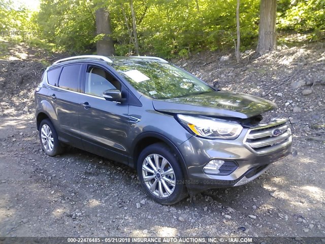 1FMCU9J96HUD01715 - 2017 FORD ESCAPE TITANIUM GRAY photo 1