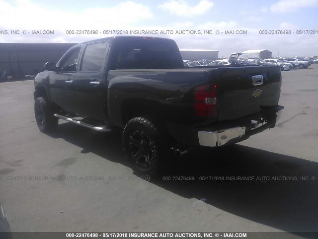 3GCPKSE77CG146423 - 2012 CHEVROLET SILVERADO K1500 LT BLACK photo 3