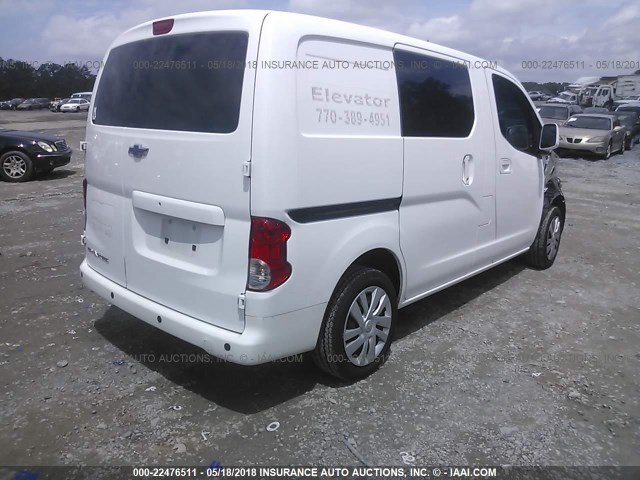 3N63M0ZN0FK723779 - 2015 CHEVROLET CITY EXPRESS LT WHITE photo 4