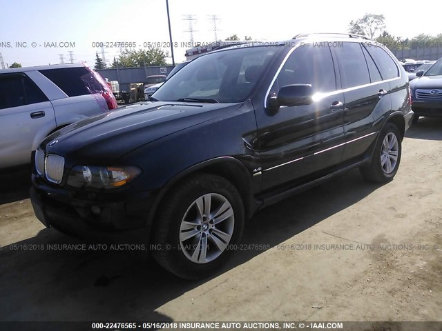 5UXFB53556LV23903 - 2006 BMW X5 4.4I BLACK photo 2