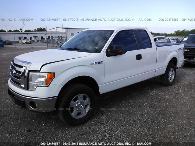 1FTFX1EF2CFA46052 - 2012 FORD F150 SUPER CAB WHITE photo 2