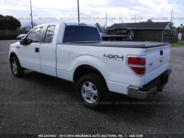 1FTFX1EF2CFA46052 - 2012 FORD F150 SUPER CAB WHITE photo 3