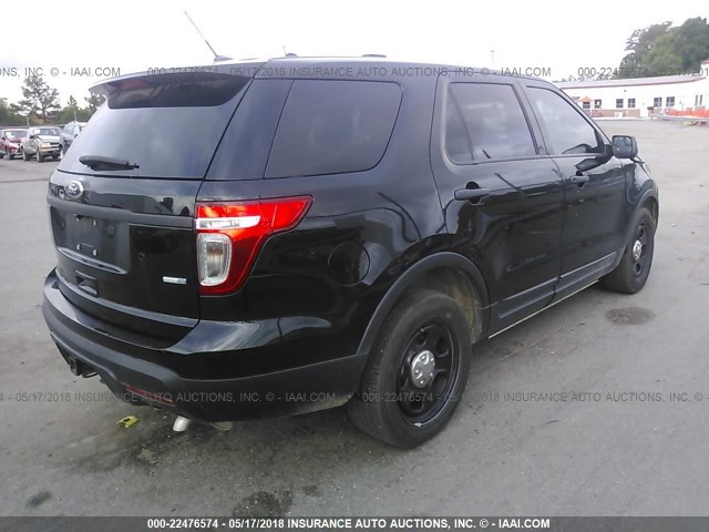 1FM5K8AR9FGB12903 - 2015 FORD EXPLORER POLICE INTERCEPTOR BLACK photo 4