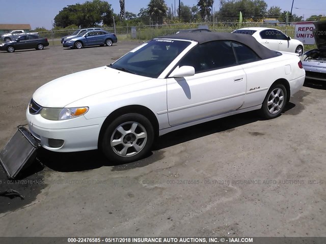 2T1FF28P8YC359796 - 2000 TOYOTA CAMRY SOLARA SE/SLE თეთრი ფოტო 2