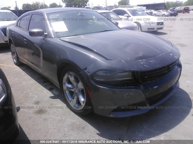 2C3CDXHG7FH824243 - 2015 DODGE CHARGER SXT GRAY photo 1