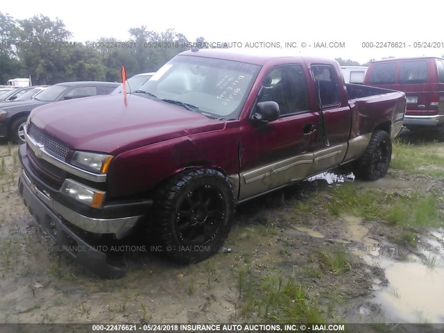 1GCEK19B35Z220729 - 2005 CHEVROLET SILVERADO K1500 BURGUNDY photo 2