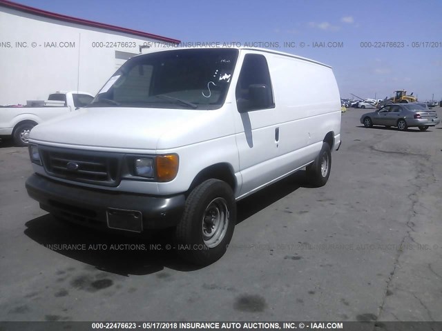 1FTSE34S47DA94622 - 2007 FORD ECONOLINE E350 SUPER DUTY VAN WHITE photo 2