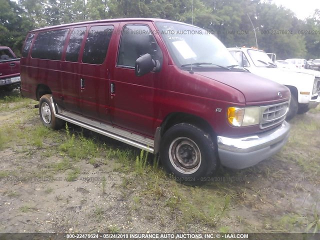 1FBSS31S7XHB42222 - 1999 FORD ECONOLINE E350 SUPER DUTY WAGON BURGUNDY photo 1