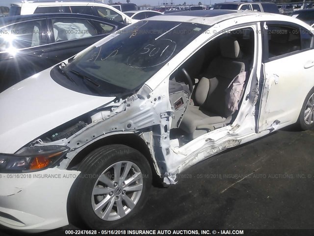 19XFB2F87CE392869 - 2012 HONDA CIVIC EX WHITE photo 6