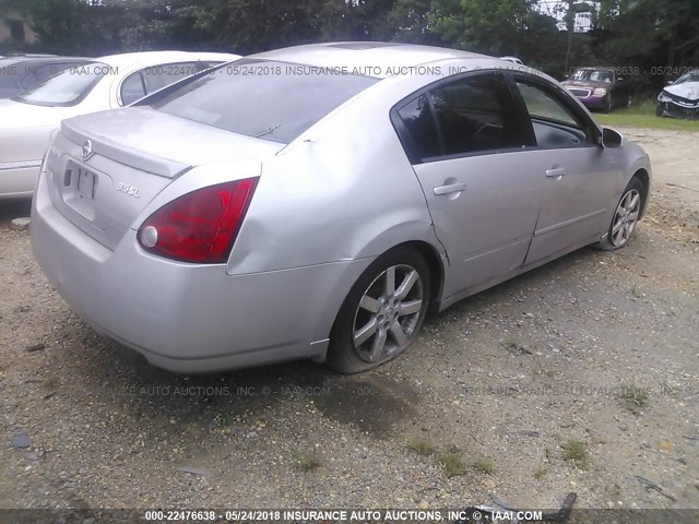 1N4BA41E24C809078 - 2004 NISSAN MAXIMA SE/SL SILVER photo 4