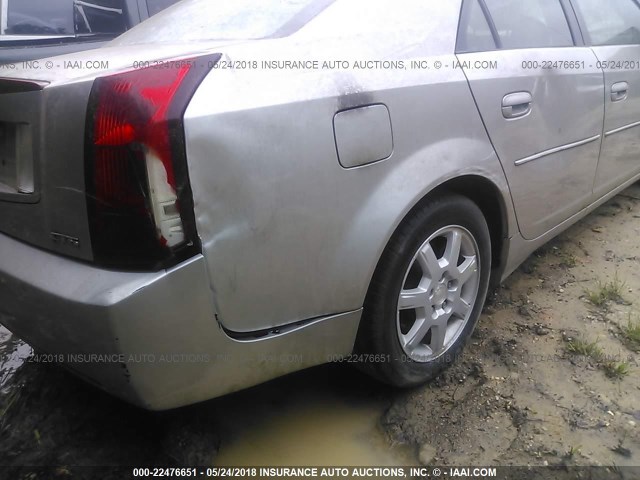 1G6DM57T560205683 - 2006 CADILLAC CTS SILVER photo 6