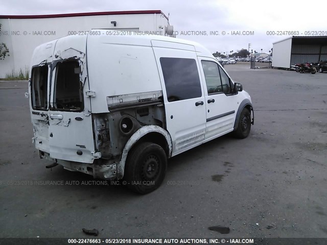 NM0LS6AN1AT042484 - 2010 FORD TRANSIT CONNECT XL WHITE photo 4