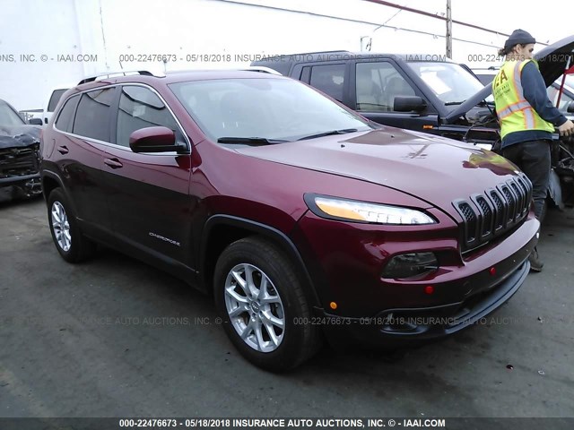 1C4PJMCB7FW744555 - 2015 JEEP CHEROKEE LATITUDE RED photo 1