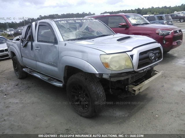 3TMLU42N35M002475 - 2005 TOYOTA TACOMA DOUBLE CAB ვერცხლისფერი ფოტო 1
