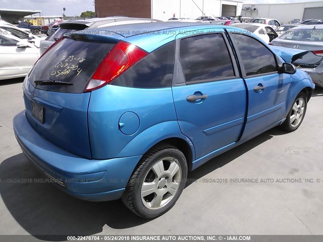 1FAFP37N17W108617 - 2007 FORD FOCUS ZX5/S/SE/SES BLUE photo 4