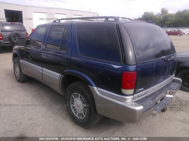 1GKDT13WXY2139538 - 2000 GMC JIMMY / ENVOY  BLUE photo 3