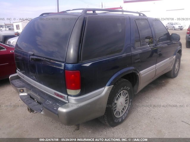 1GKDT13WXY2139538 - 2000 GMC JIMMY / ENVOY  BLUE photo 4