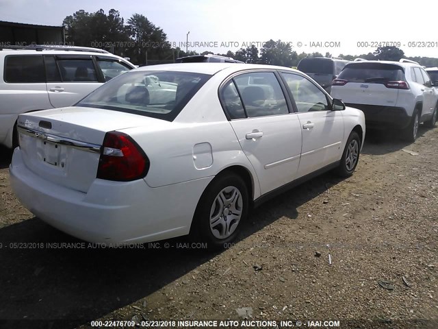 1G1ZS58F58F114682 - 2008 CHEVROLET MALIBU LS WHITE photo 4