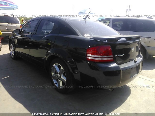 1B3LC76M38N672254 - 2008 DODGE AVENGER R/T BLACK photo 3