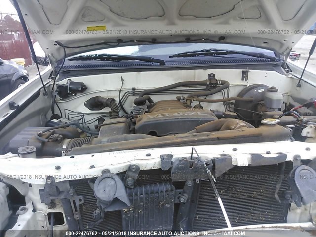 5TBET34156S536409 - 2006 TOYOTA TUNDRA DOUBLE CAB SR5 WHITE photo 10