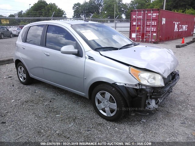 KL1TD66E09B315865 - 2009 CHEVROLET AVEO LS/LT SILVER photo 1